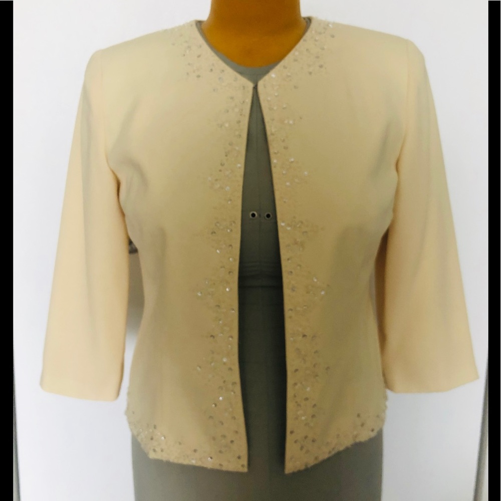 R&M RICHARDS Karen Kwong Beaded Blazer Sz 8 Party Evenings Prom embellished